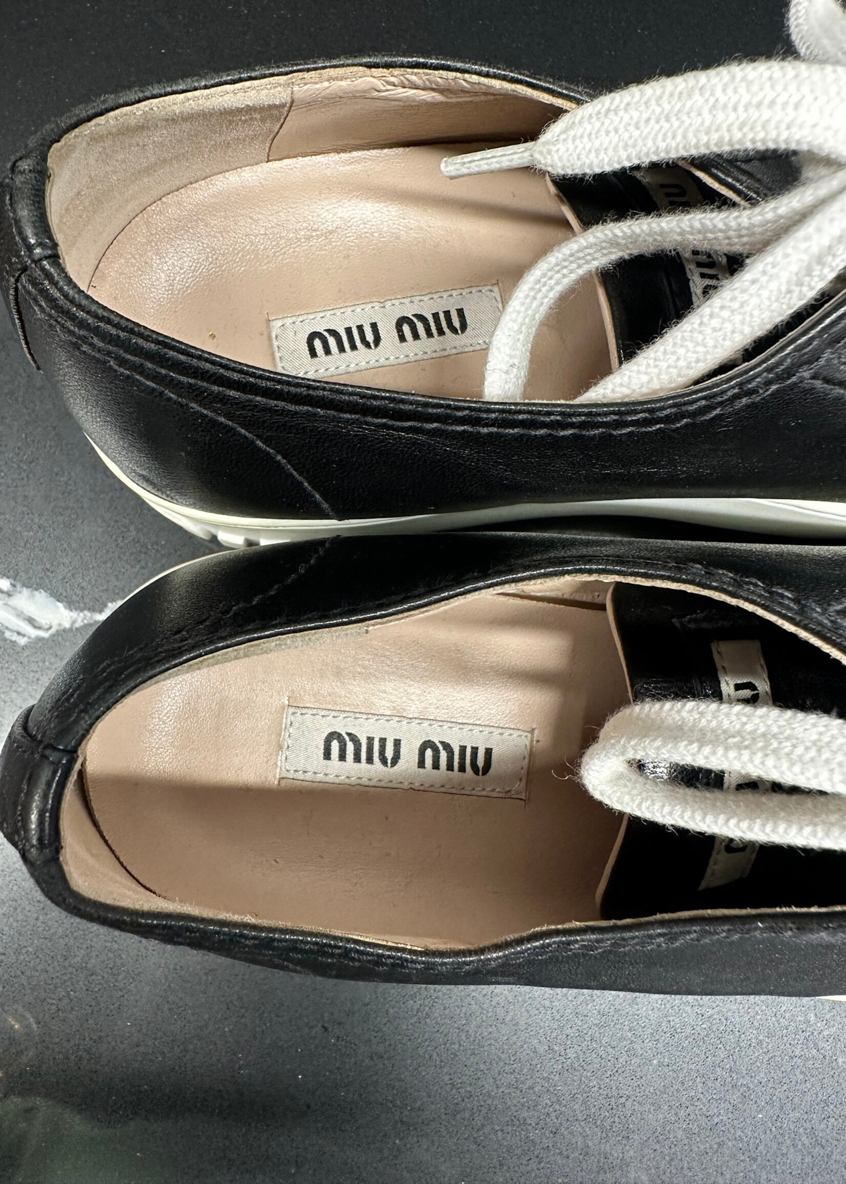 Miu Miu Crystal Toe Cap Platform Sneakers 35.5/5.5