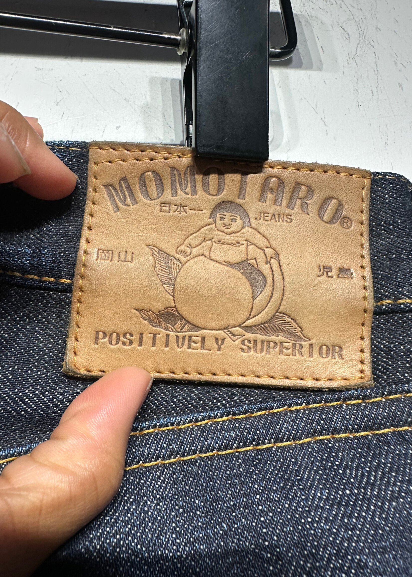 Momotaro 306 Pink Selvedge Indigo Wash Denim 32
