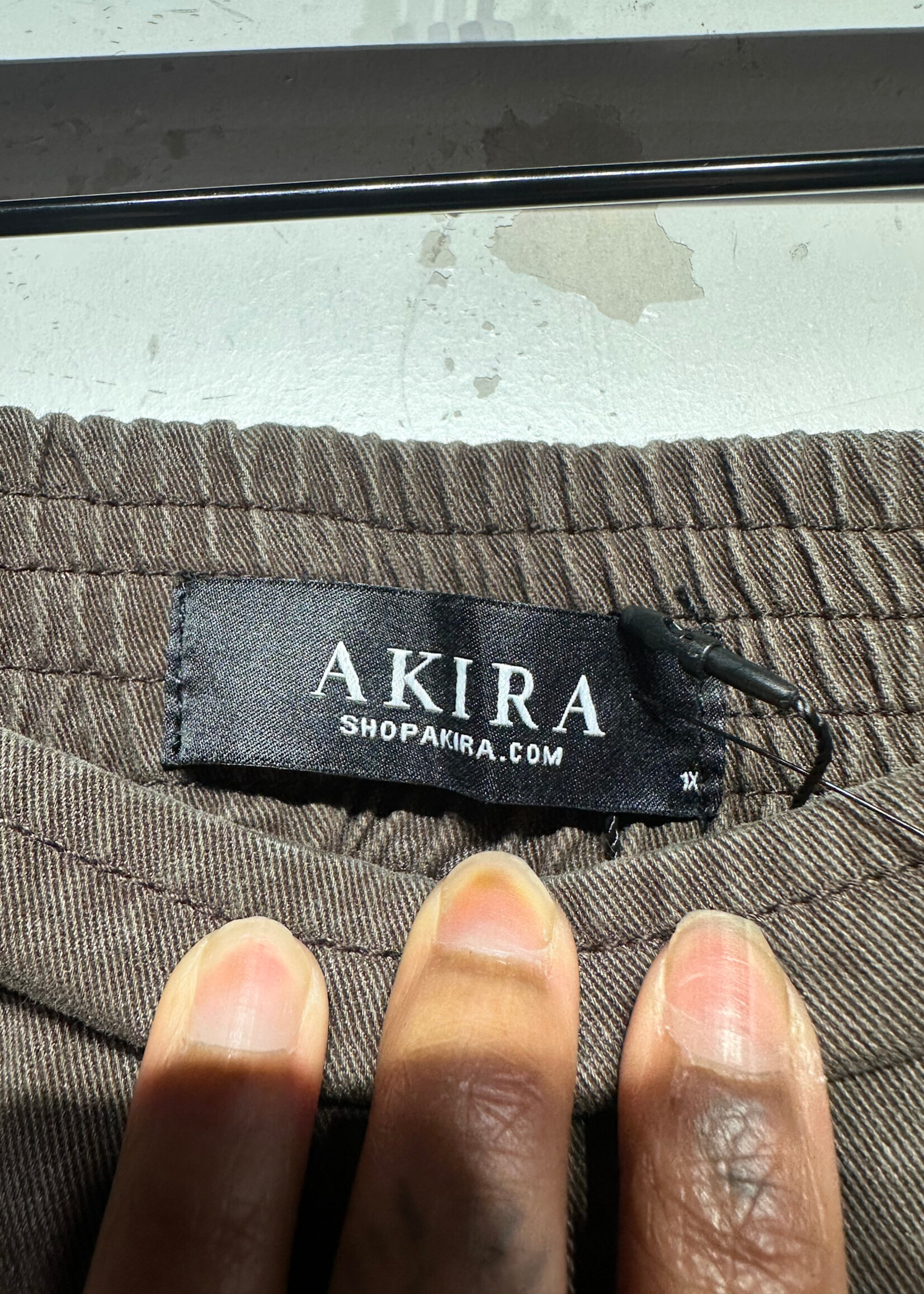 Akira Brown Cargo Zip Crotch Wide Leg Pants 37