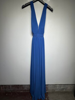 Free People Blue Ruffle Sheer Maxi Dress M