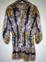 Sandro Blue Pink Orange Floral Dress M