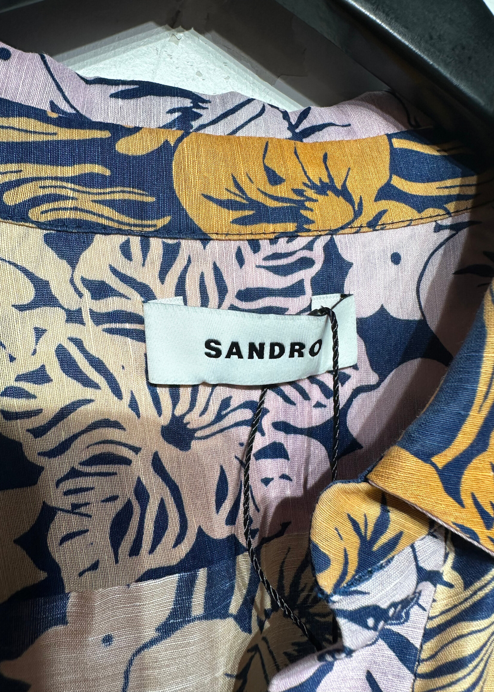 Sandro Blue Pink Orange Floral Dress M