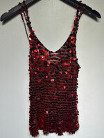 Vintage No Label Red Heart Knit Tank S