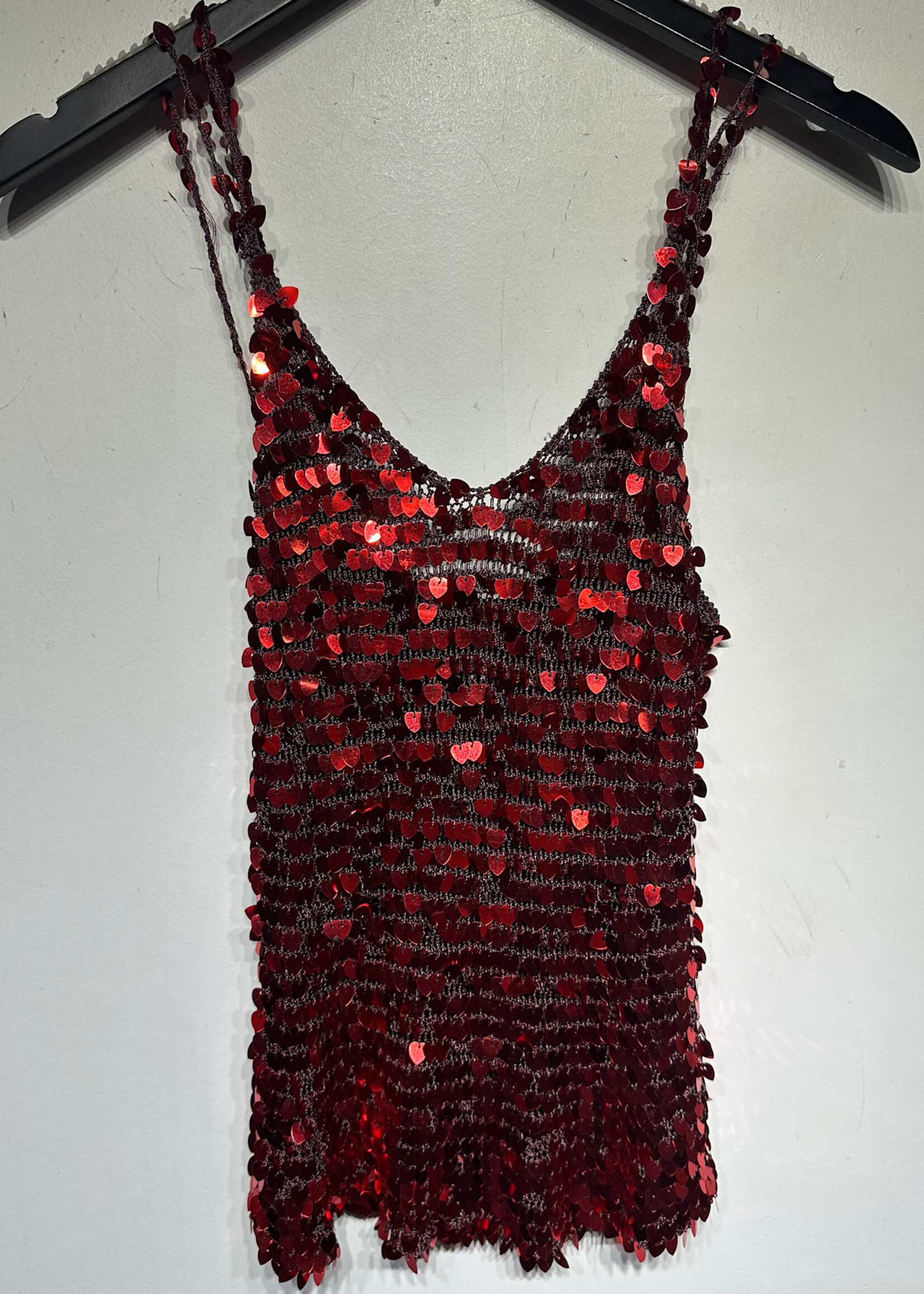 Vintage No Label Red Heart Knit Tank S