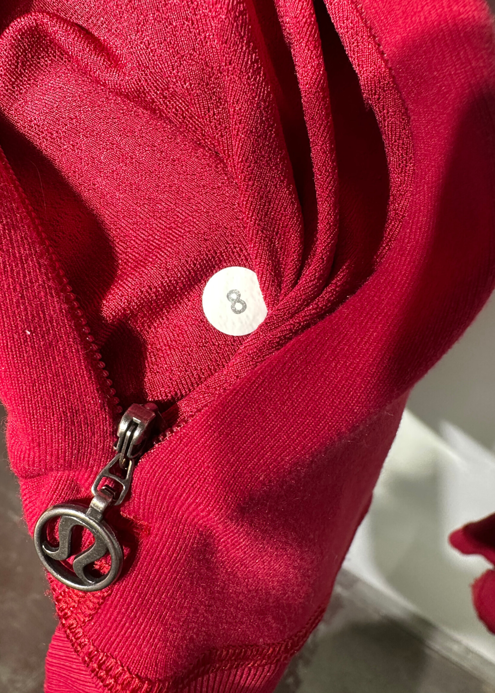 Lululemon Red Asymmetrical LS Workout Jacket M
