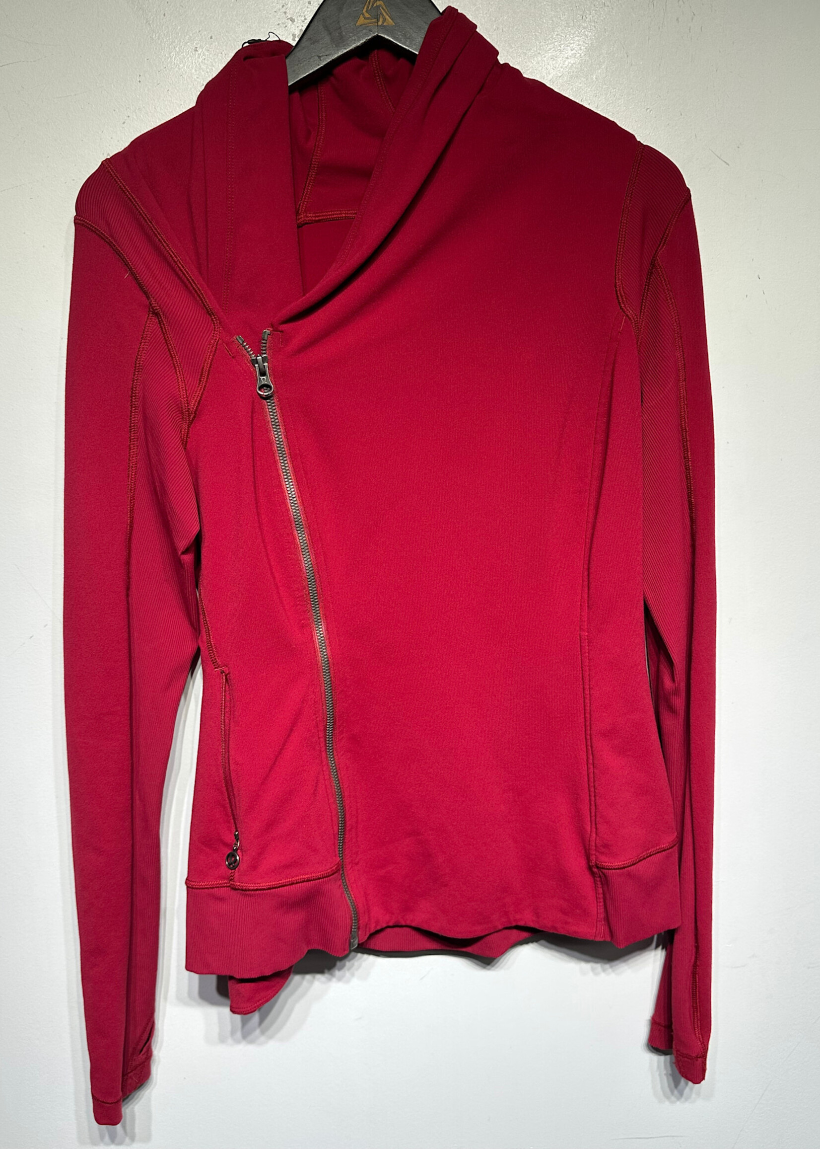 Lululemon Red Asymmetrical LS Workout Jacket M