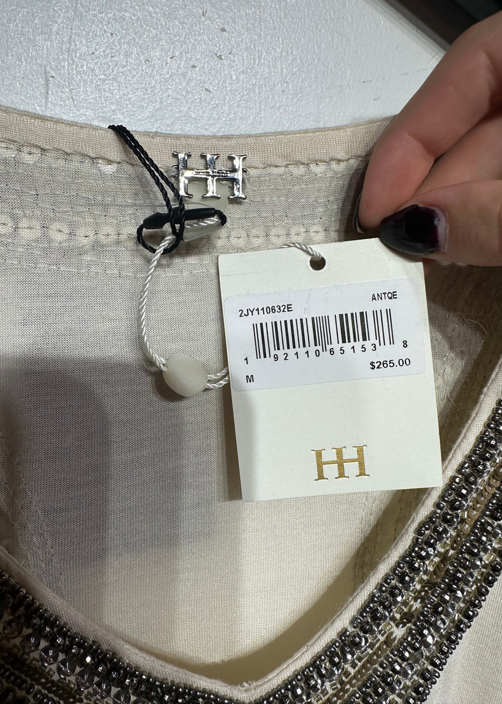 Haute Hippie NWT White Embellished Rhinestone Tank M