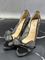 Valentino Black Bow Lace Stilettos 40/9