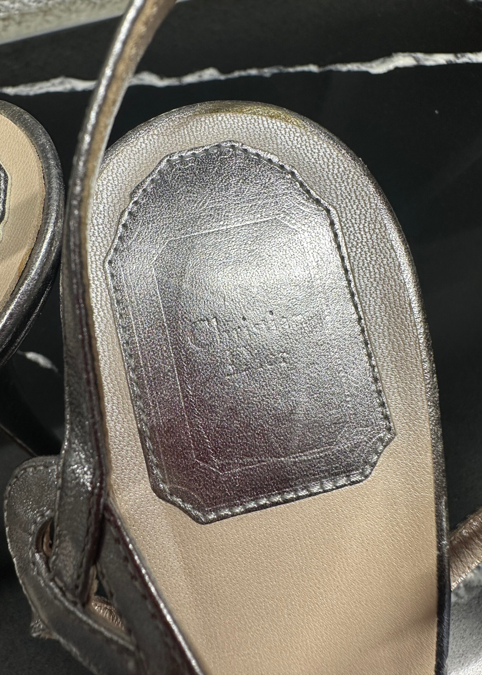 Dior Silver D Charm Heels As Is 40/9