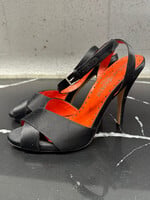 YSL Vintage Black Satin Heels 40/9