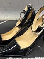 Jimmy Choo Black Patent Ankle Heels 40.5/9.5
