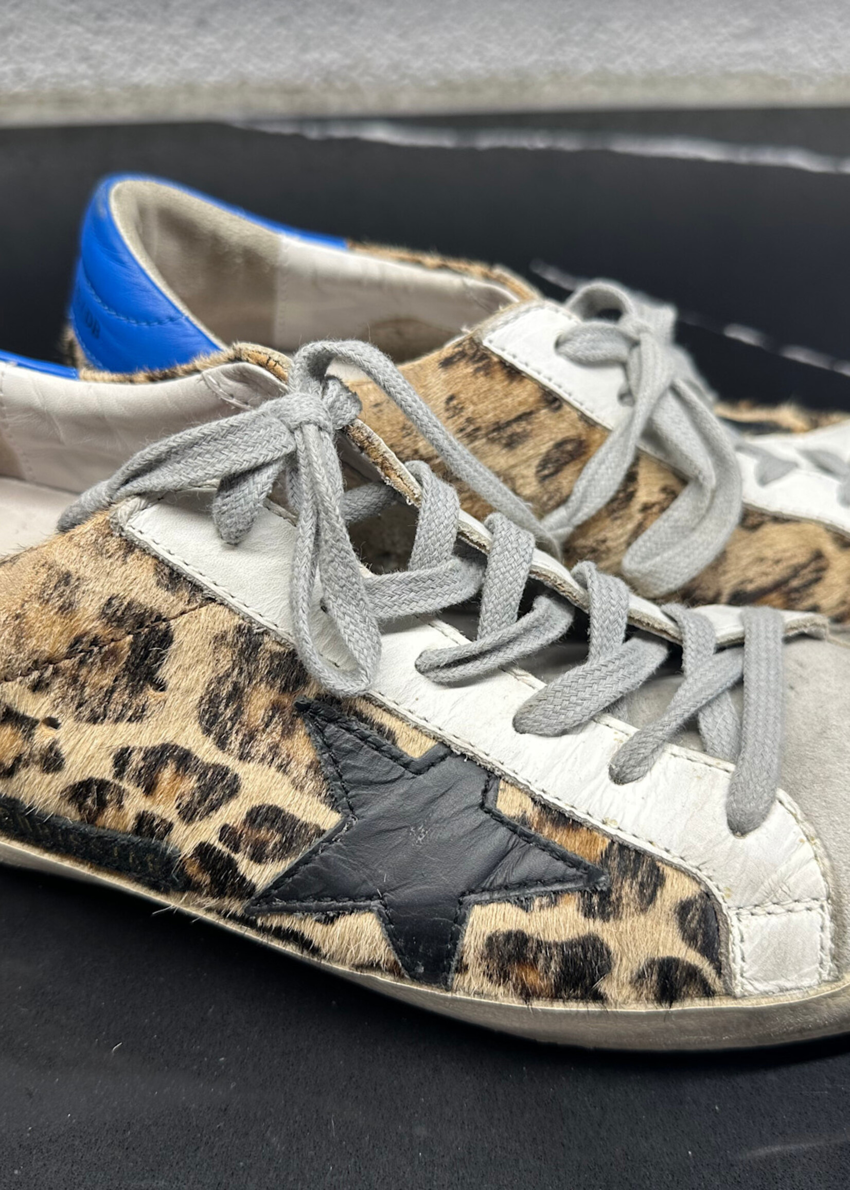 Golden Goose Leopard Suede Sneakers 40/9