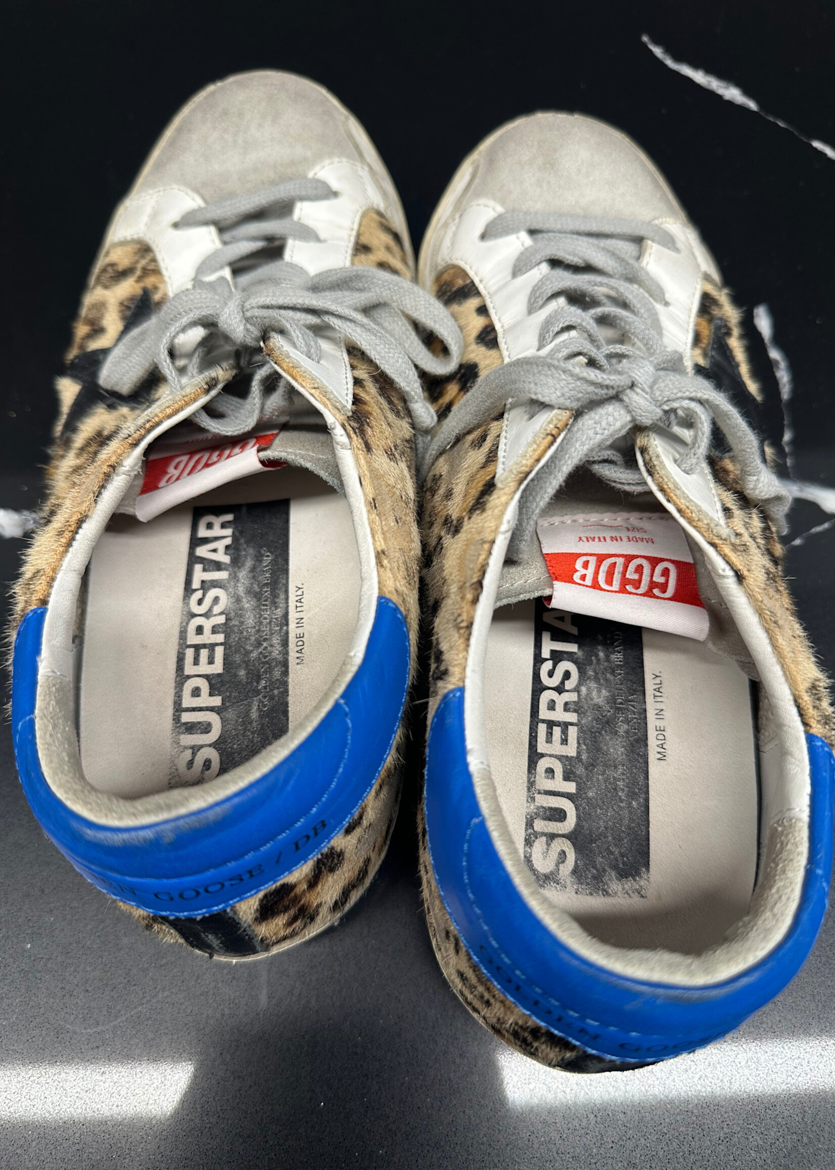 Golden Goose Leopard Suede Sneakers 40/9