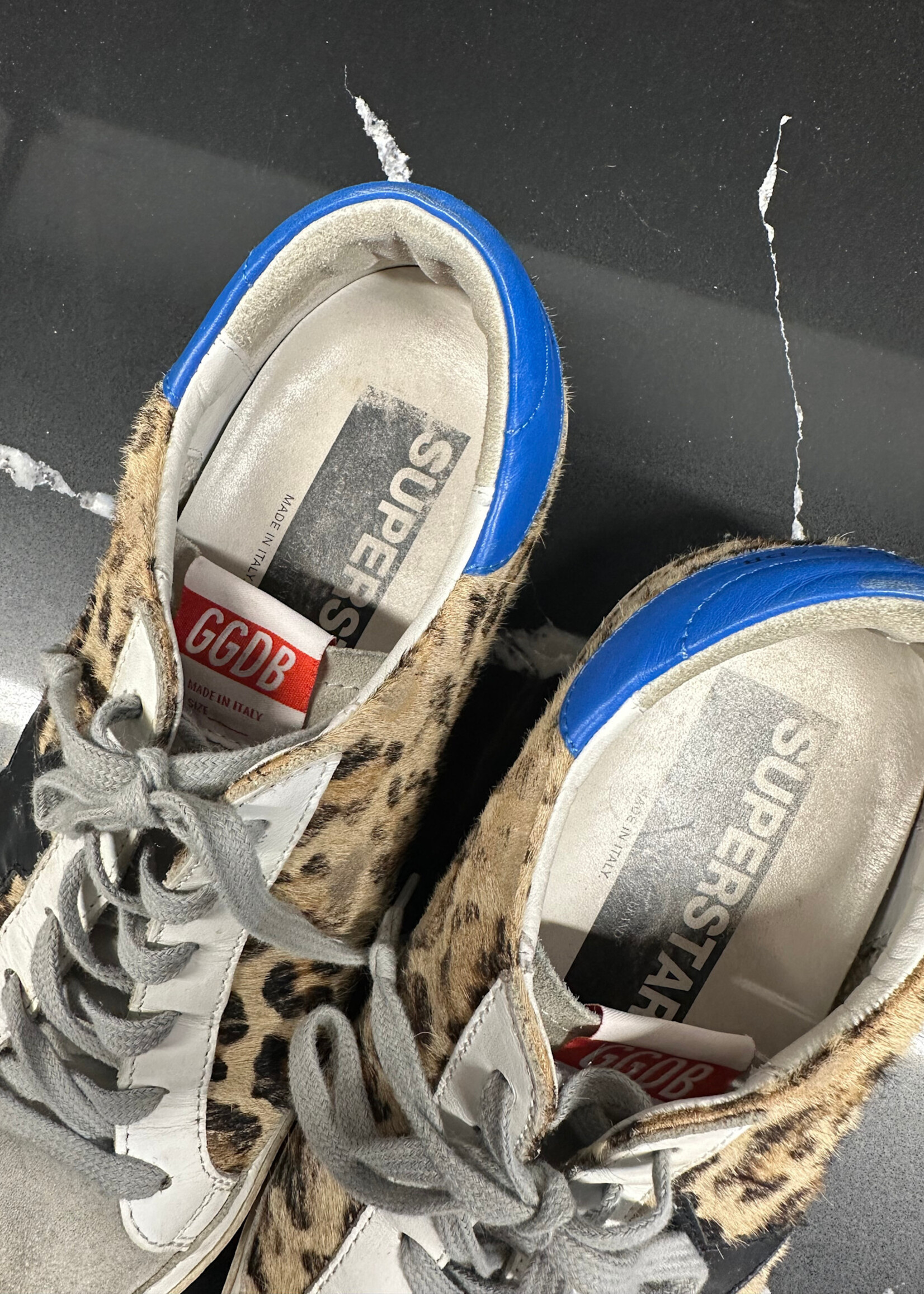 Golden Goose Leopard Suede Sneakers 40/9
