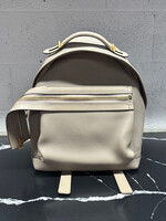 Tom Ford Taupe Leather Zipper Backpack
