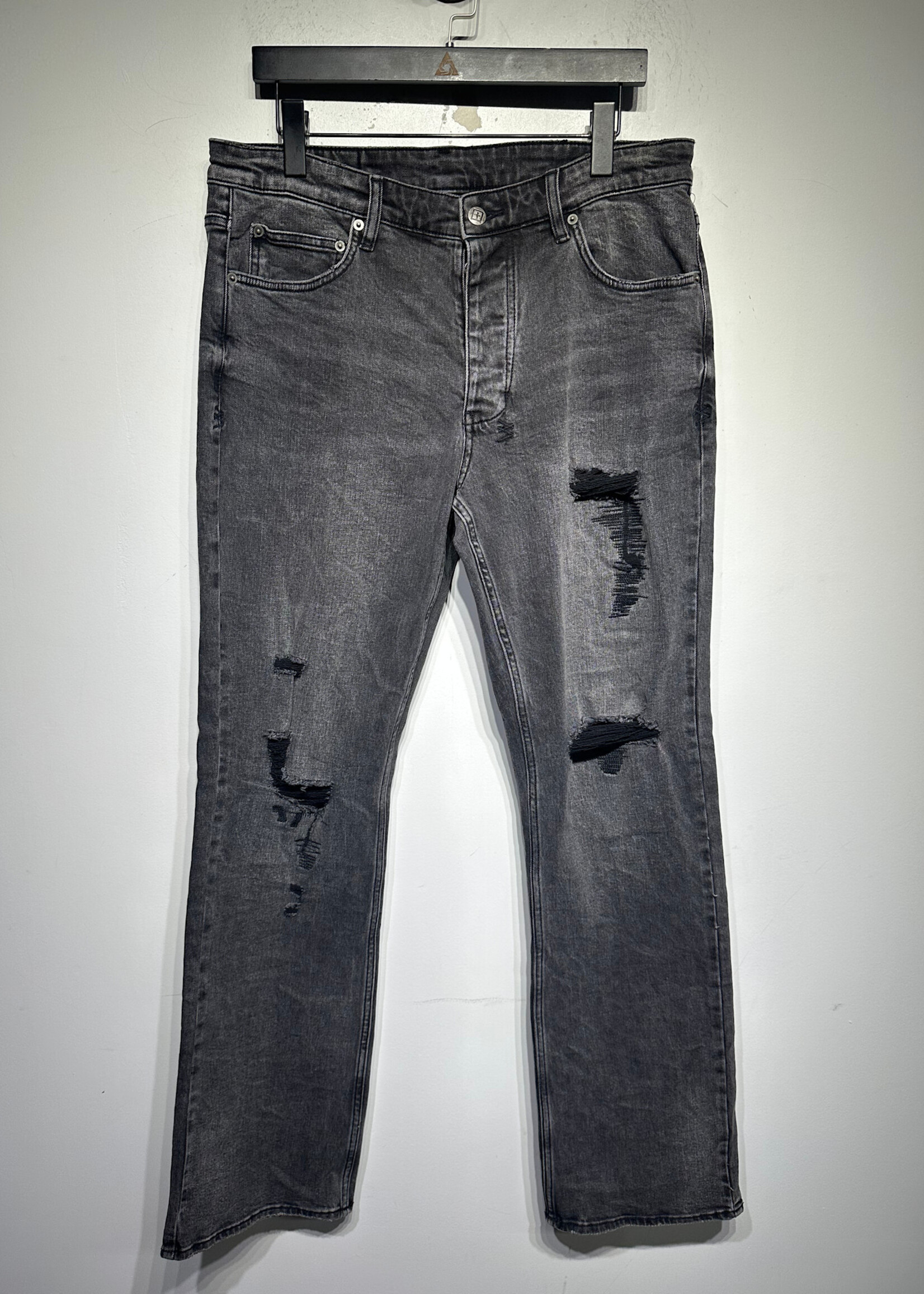 Ksubi NWT Black "Thrashed" Straight Denim Masc 34"