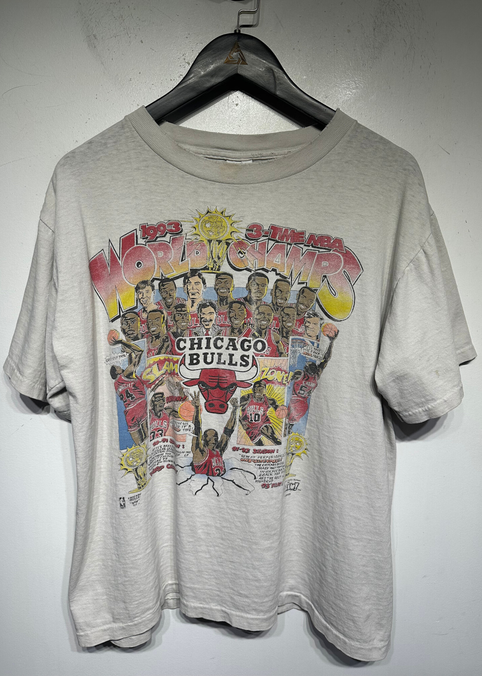 Chicago Bulls 1993 World Champs Tee M AS IS
