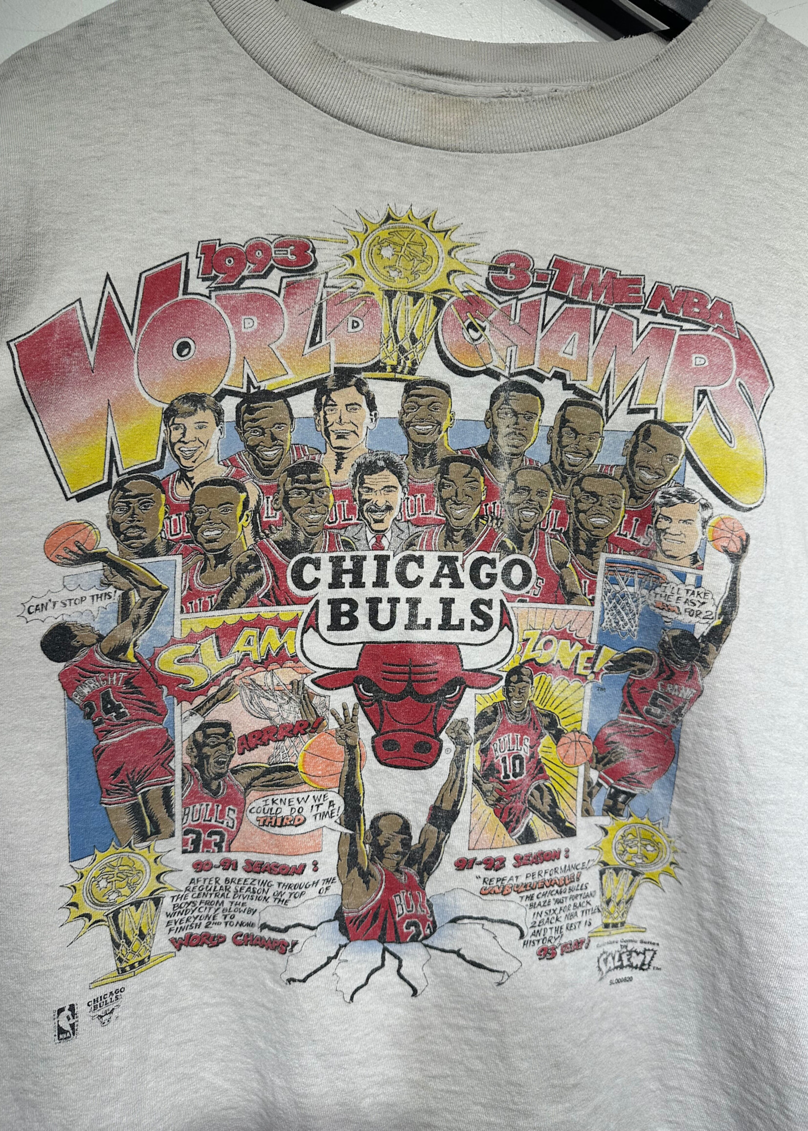 Chicago Bulls 1993 World Champs Tee M AS IS