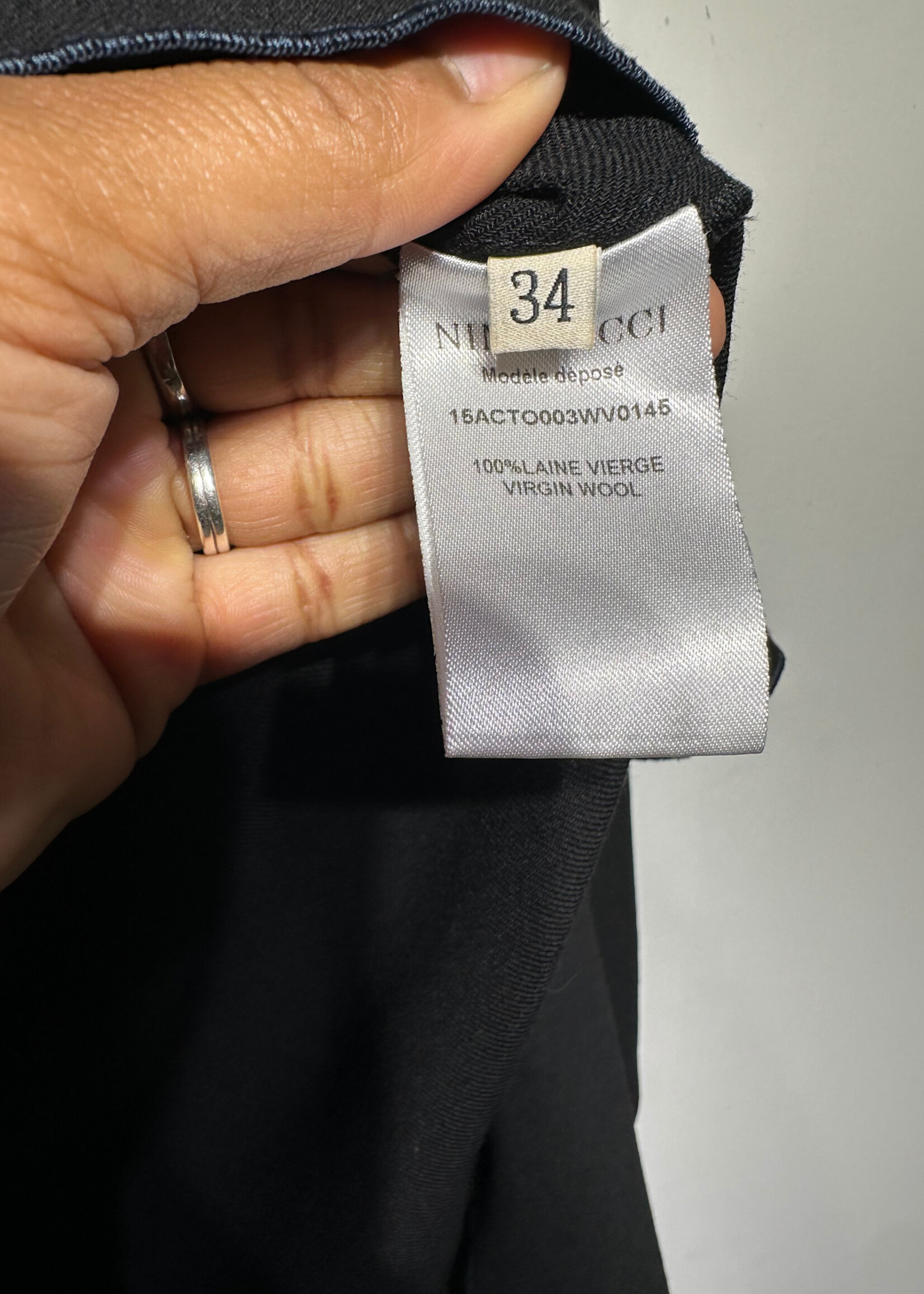 Nina Ricci Black LS Blouse Fem S