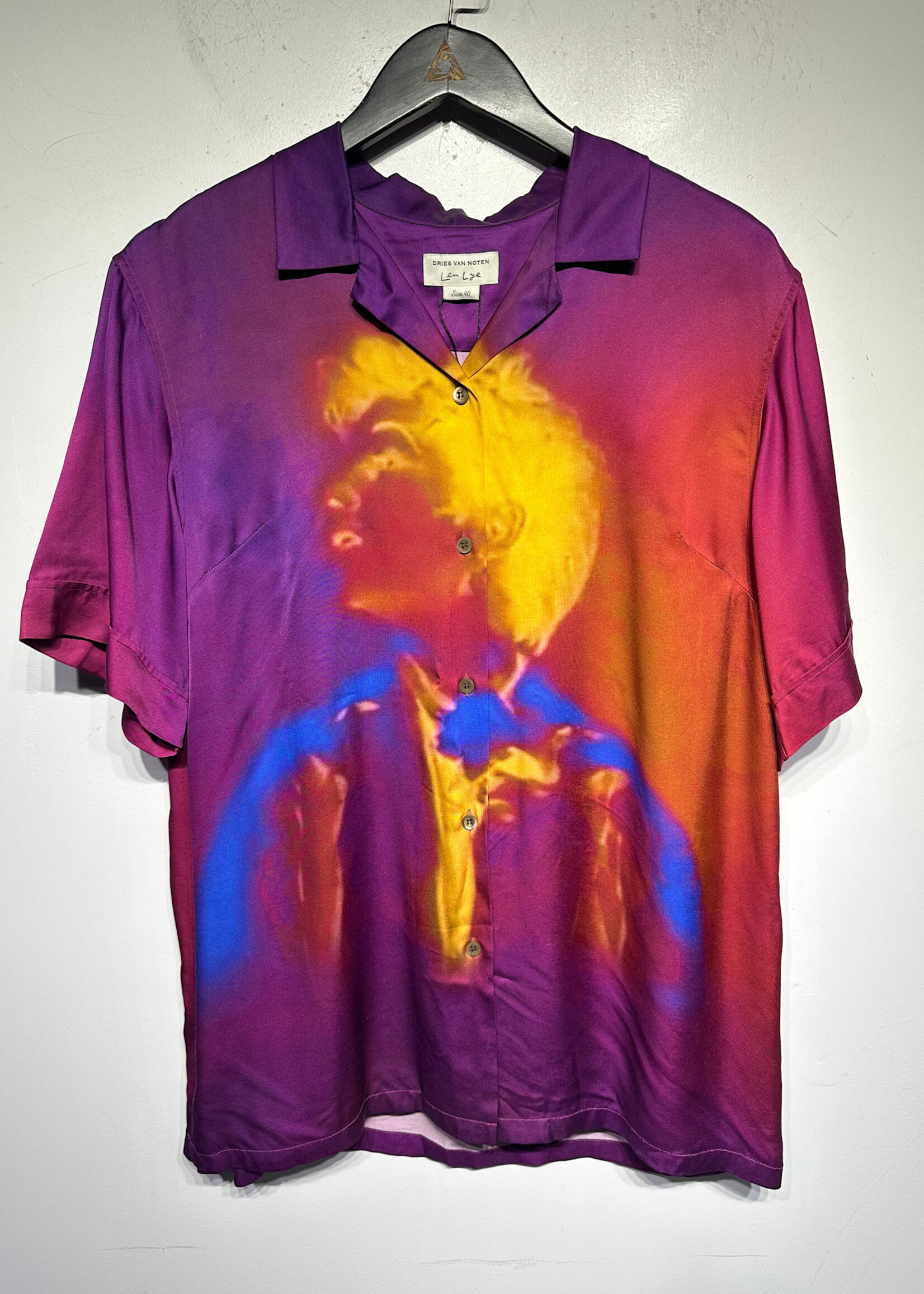 Dries Van Noten Len Lye Psychadelic Button Up Masc L