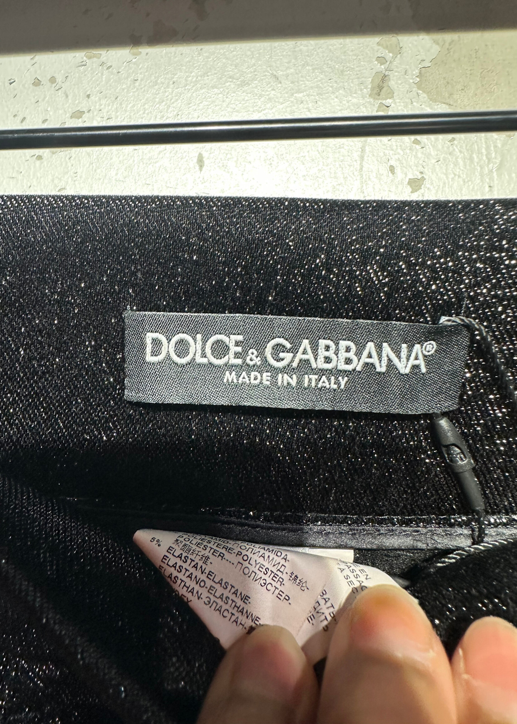 Dolce and Gabbana Black Sparkle Leggings Fem 24