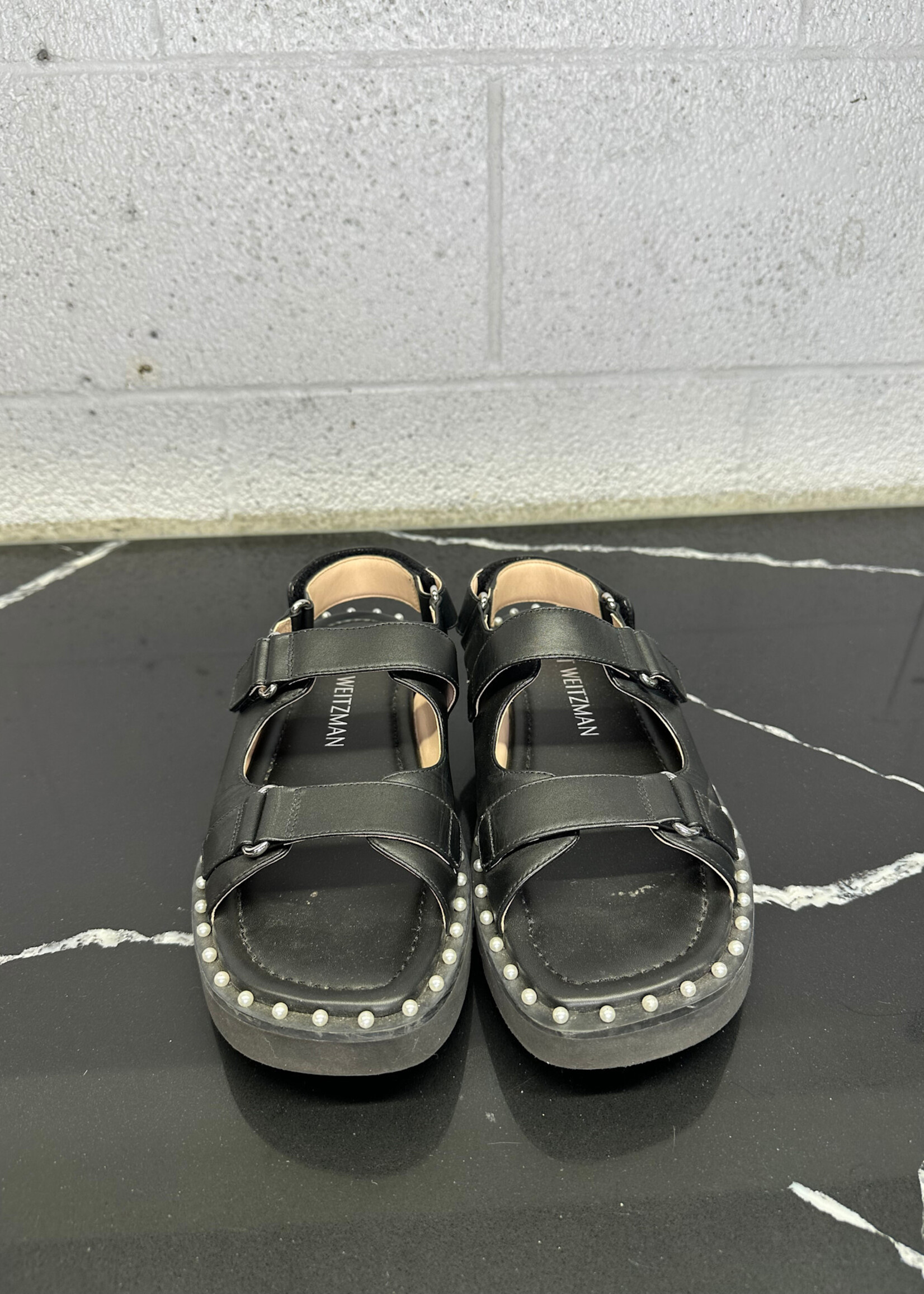 Stuart Weitzman Pearl Studded Sandal 9.5