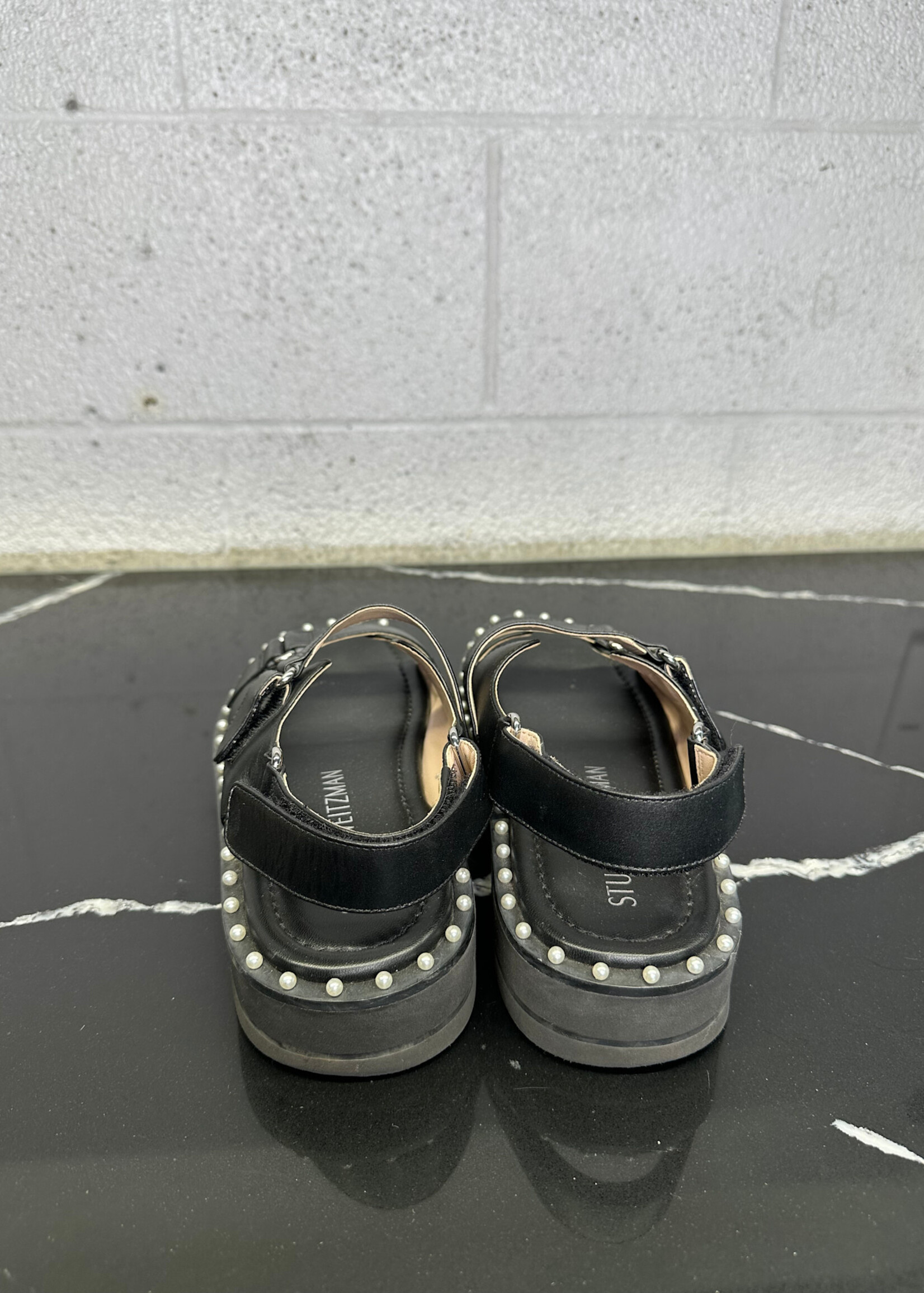 Stuart Weitzman Pearl Studded Sandal 9.5