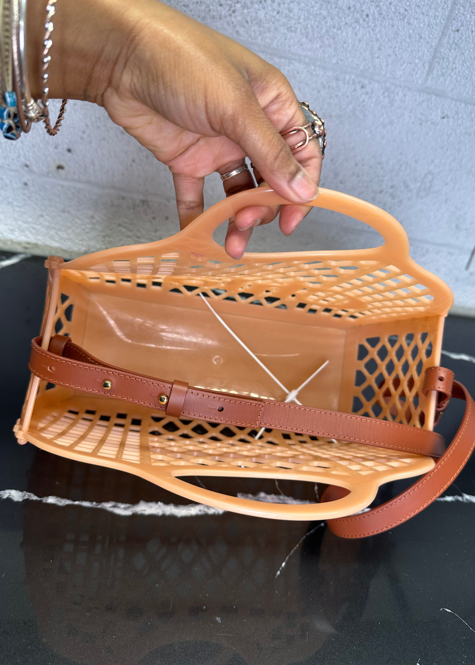 Chloe Cage Jelly Tote