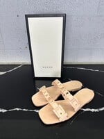 Gucci Salmon Rubber Chain Sandal 38/7.5