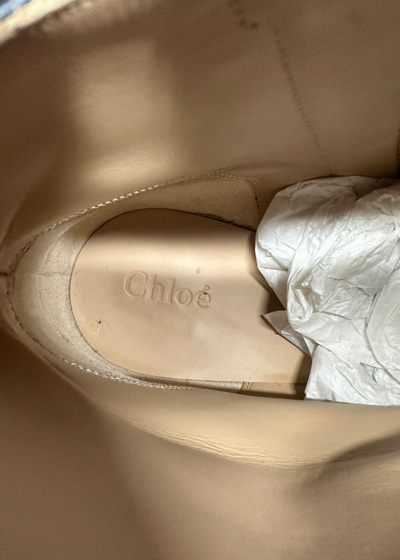 Chloe Suede Animal Print Western Boots 39/8.5