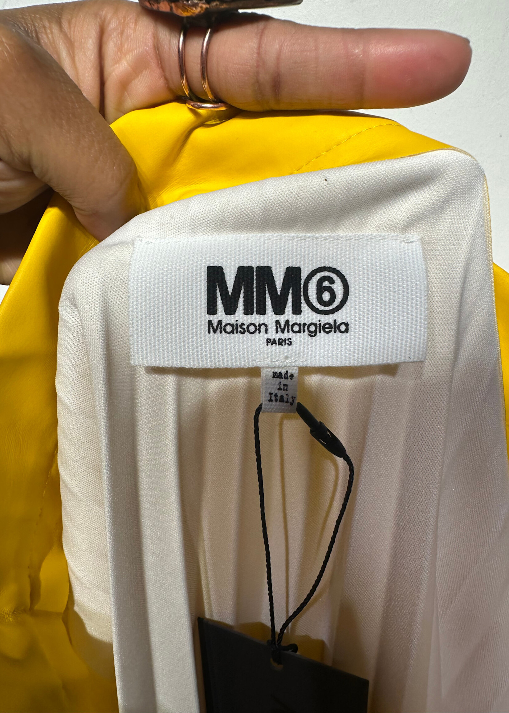 Maison Margiela MM6 Yellow Poly Skirt Fem 24