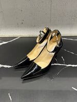 Jimmy Choo Black Patent Ankle Heels 40.5/9.5
