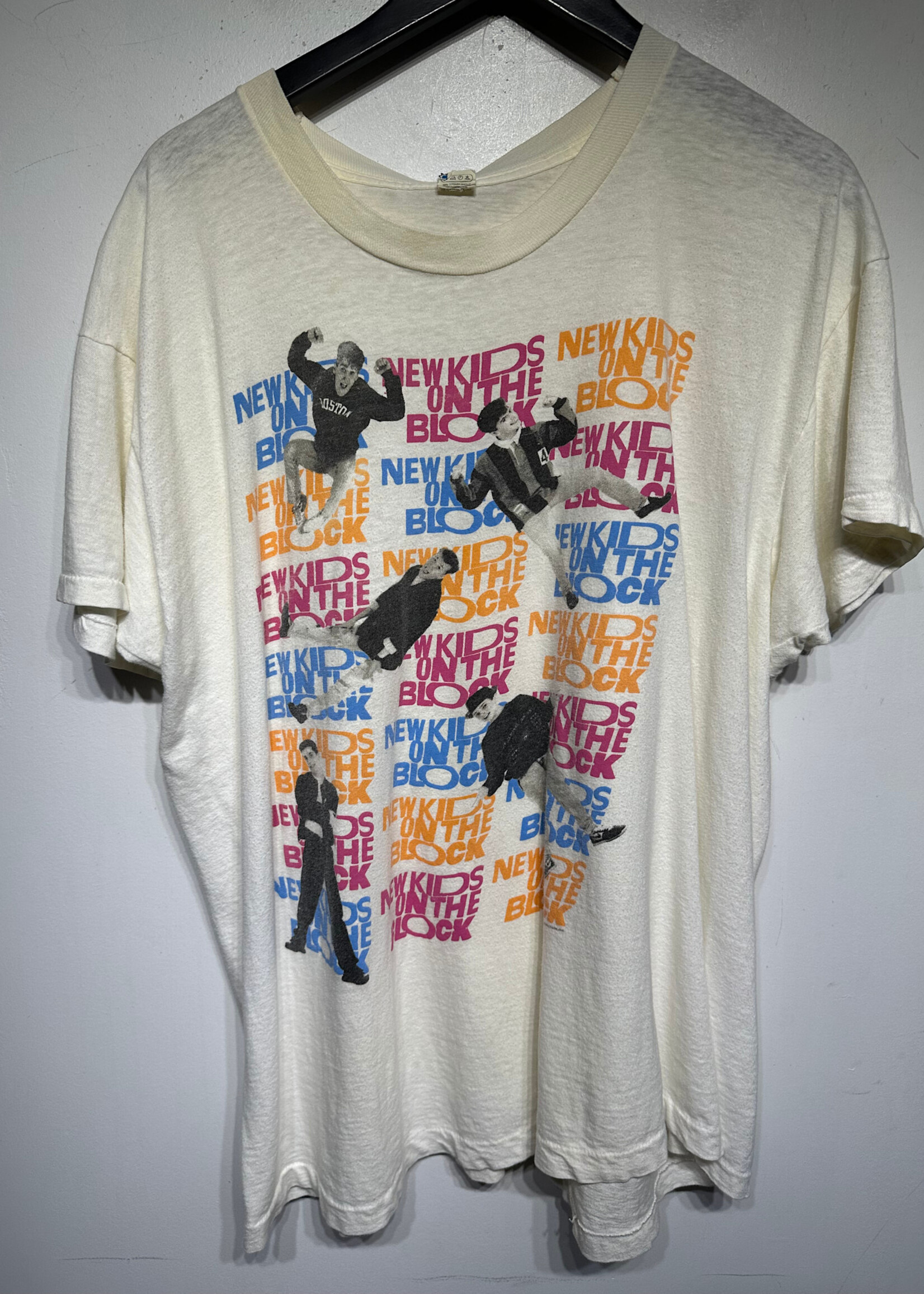 New Kids On The Block Vintage White Tee Fits XL