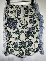 Purple White Floral Tapestry Shorts 24-28