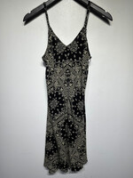 Paisley Black Yellow Tank Dress S