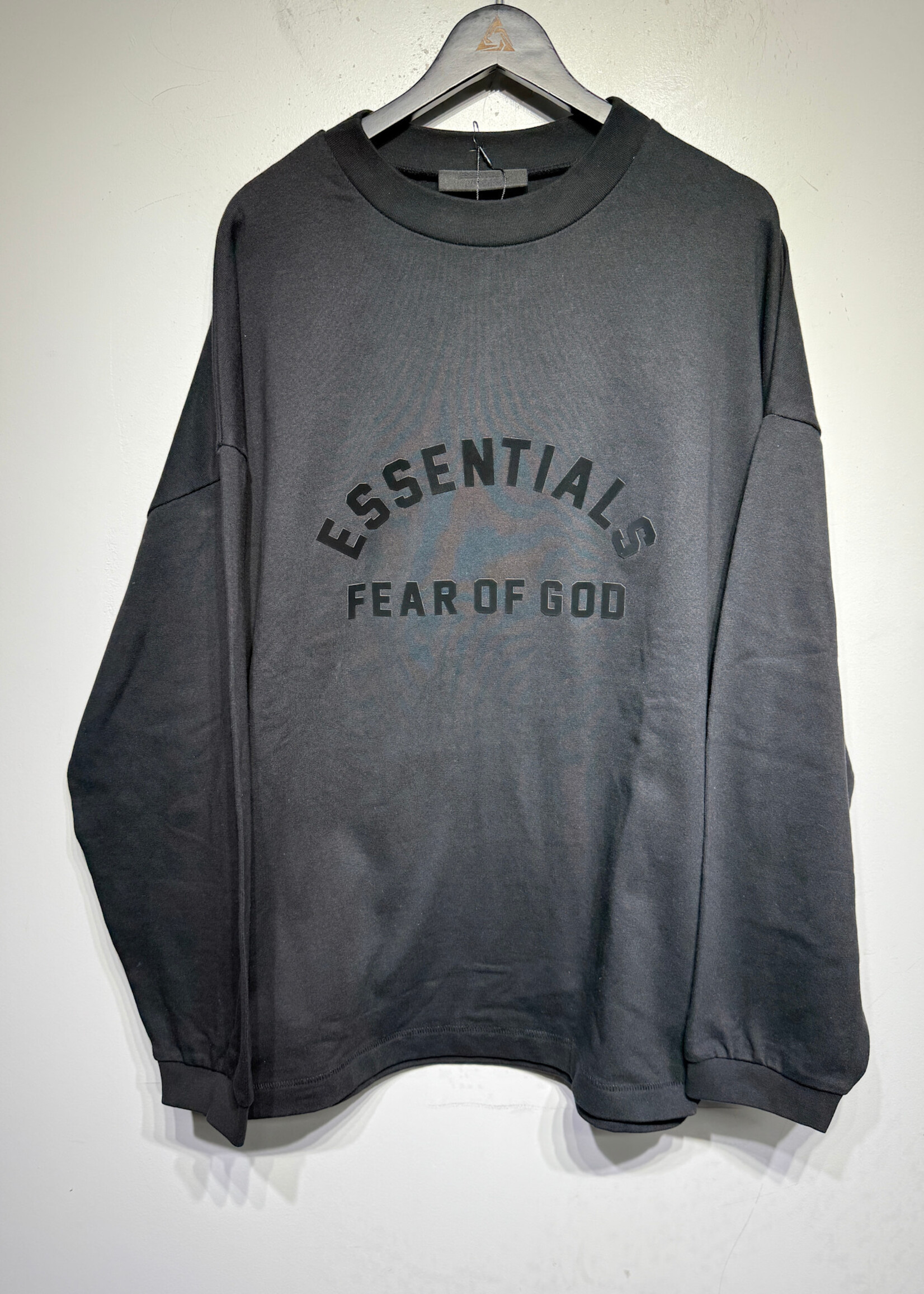 Essentials Black On Black Logo Sweater L