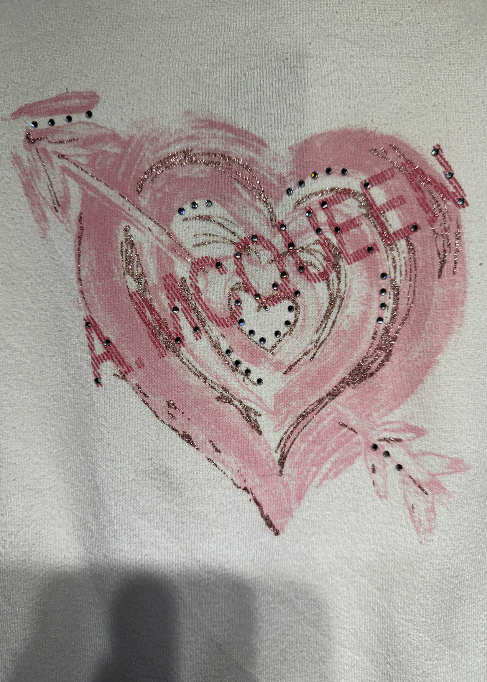 Alexander Mcqueen White Heart Rhinestone Wrap Top S