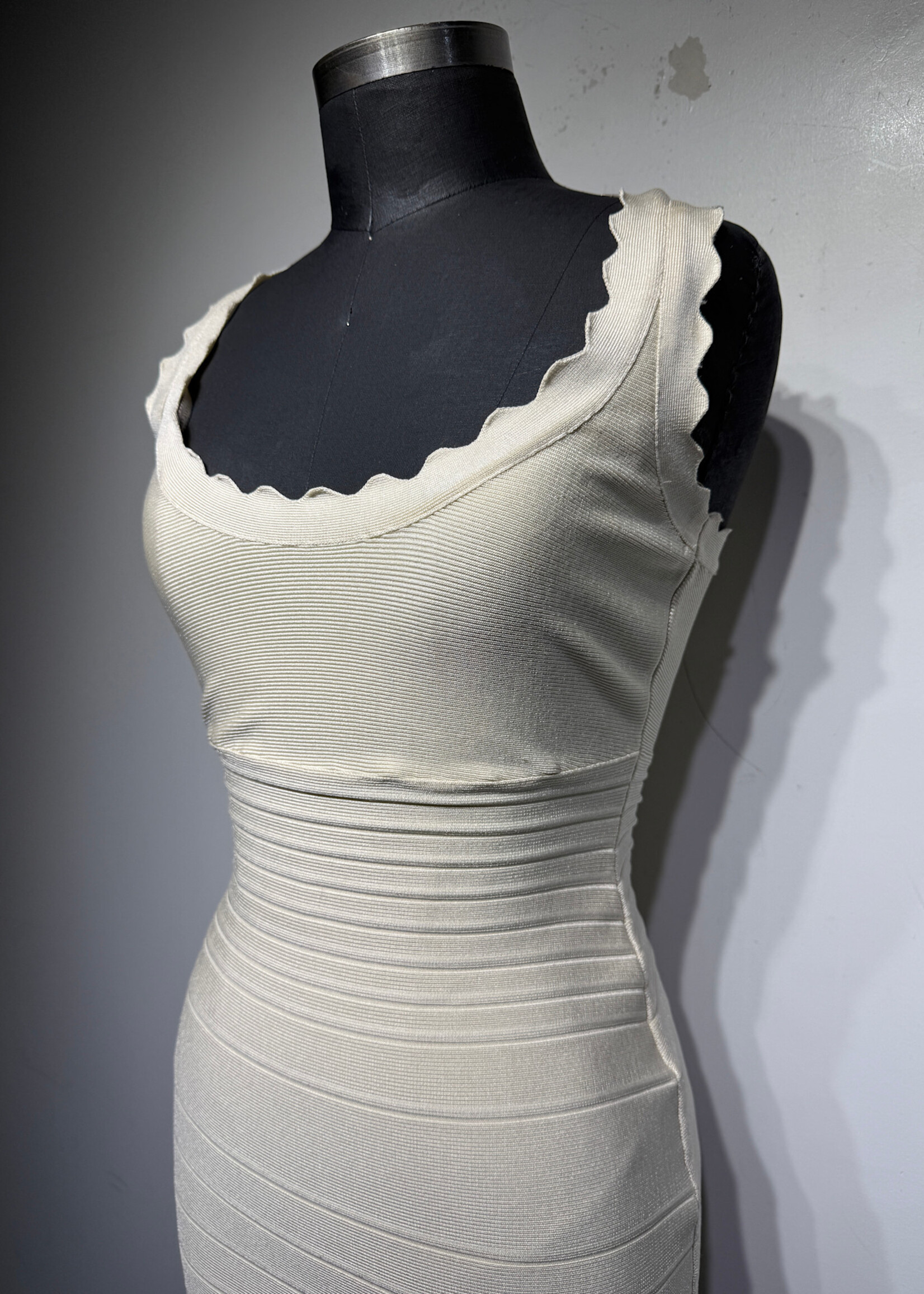 Herve Leger White Bandage Dress S