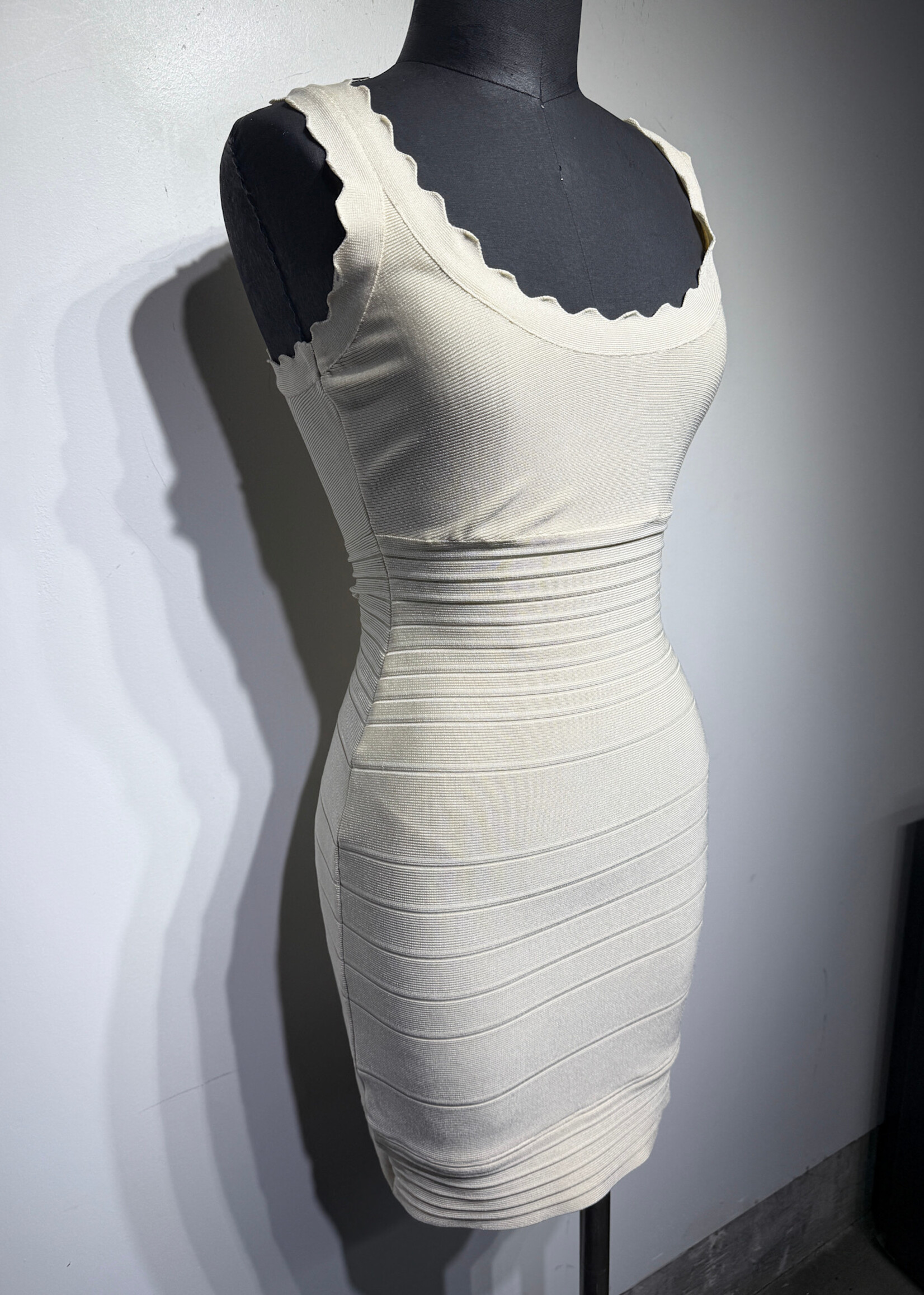 Herve Leger White Bandage Dress S