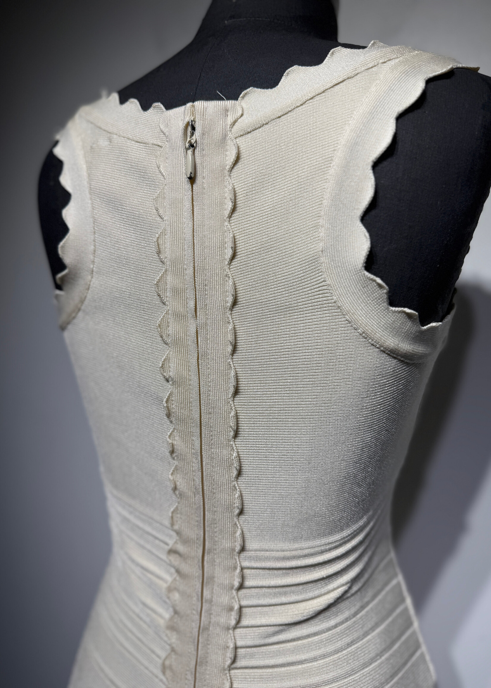 Herve Leger White Bandage Dress S
