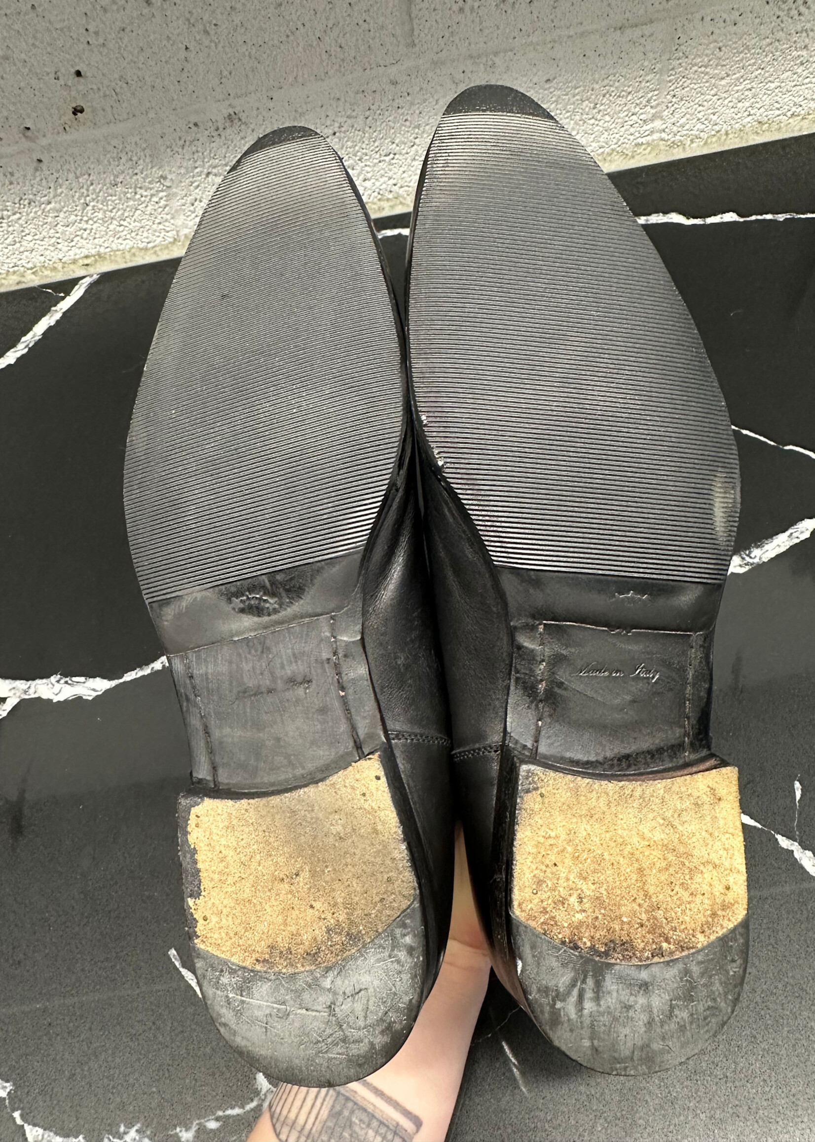 Louis Vuitton Black Point Toe Derbie  LV 8.5 Fits 9.5