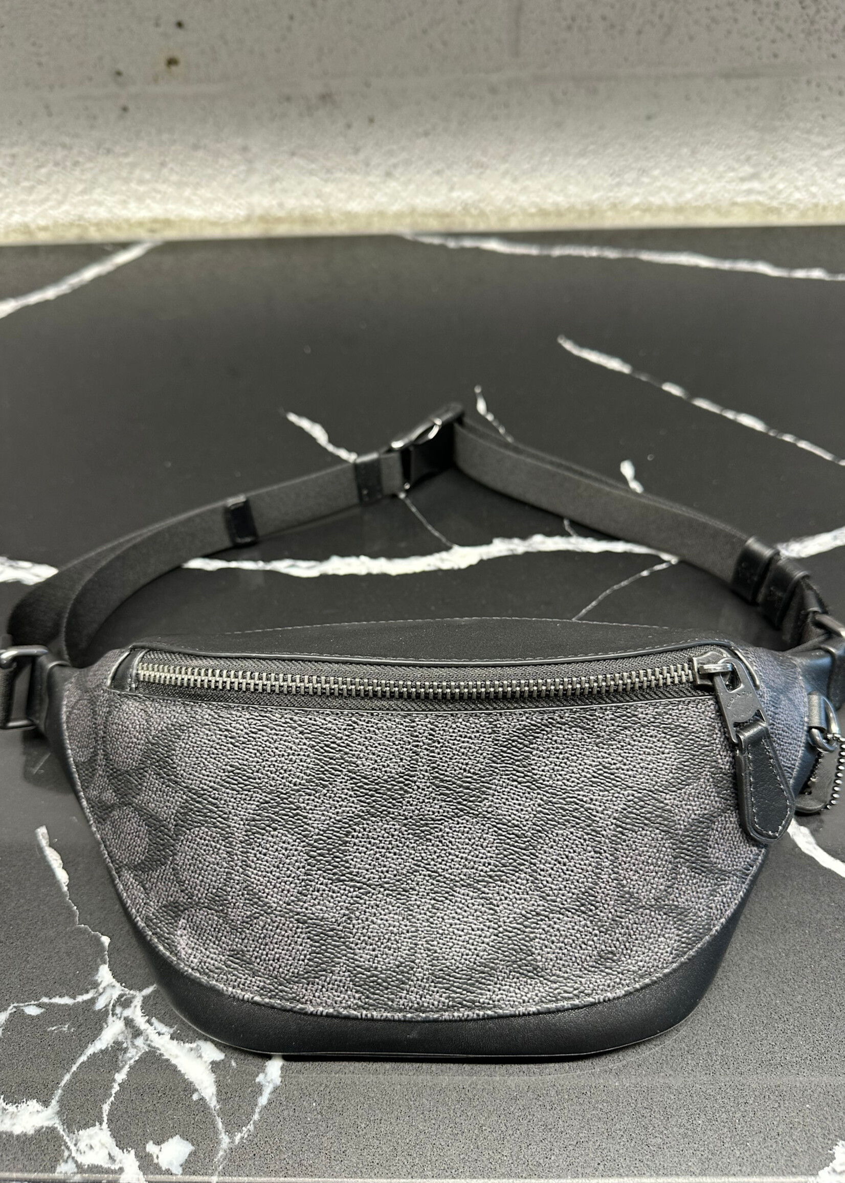 Coach Black Monogram Waist Bag