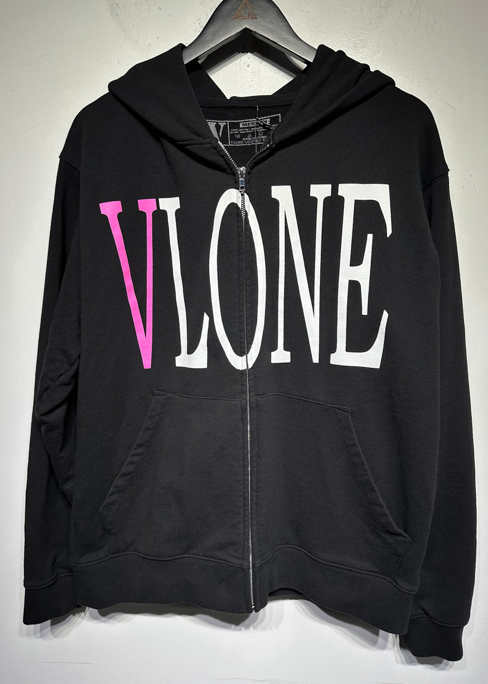 Vlone Black Staple Zip Hoodie M