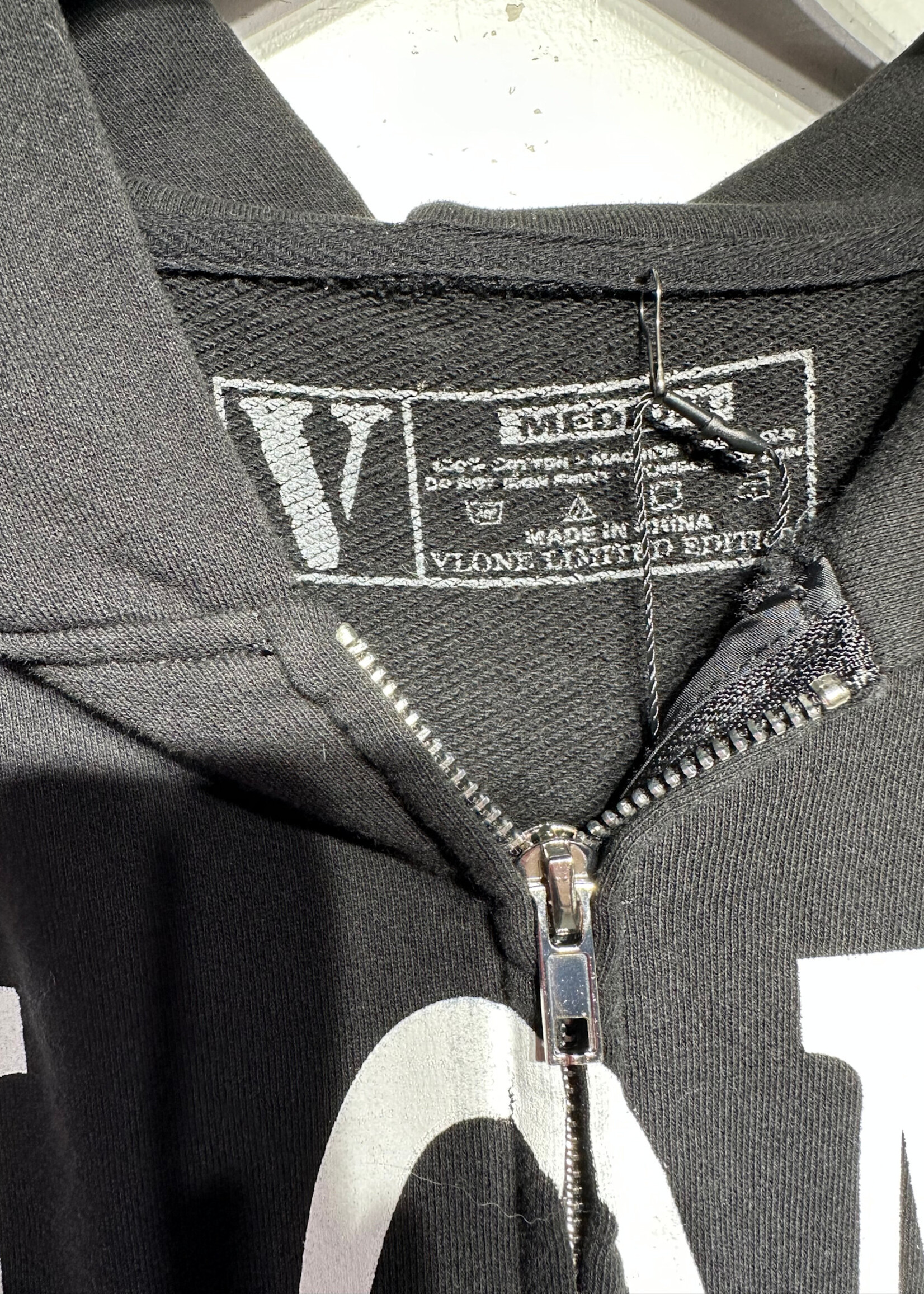 Vlone Black Staple Zip Hoodie M