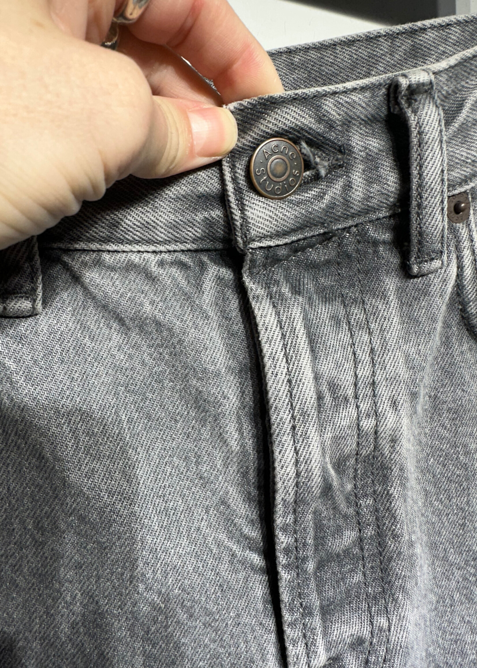 Acne Studios Mece Worn Grey Jeans Unisex 28 AS IS
