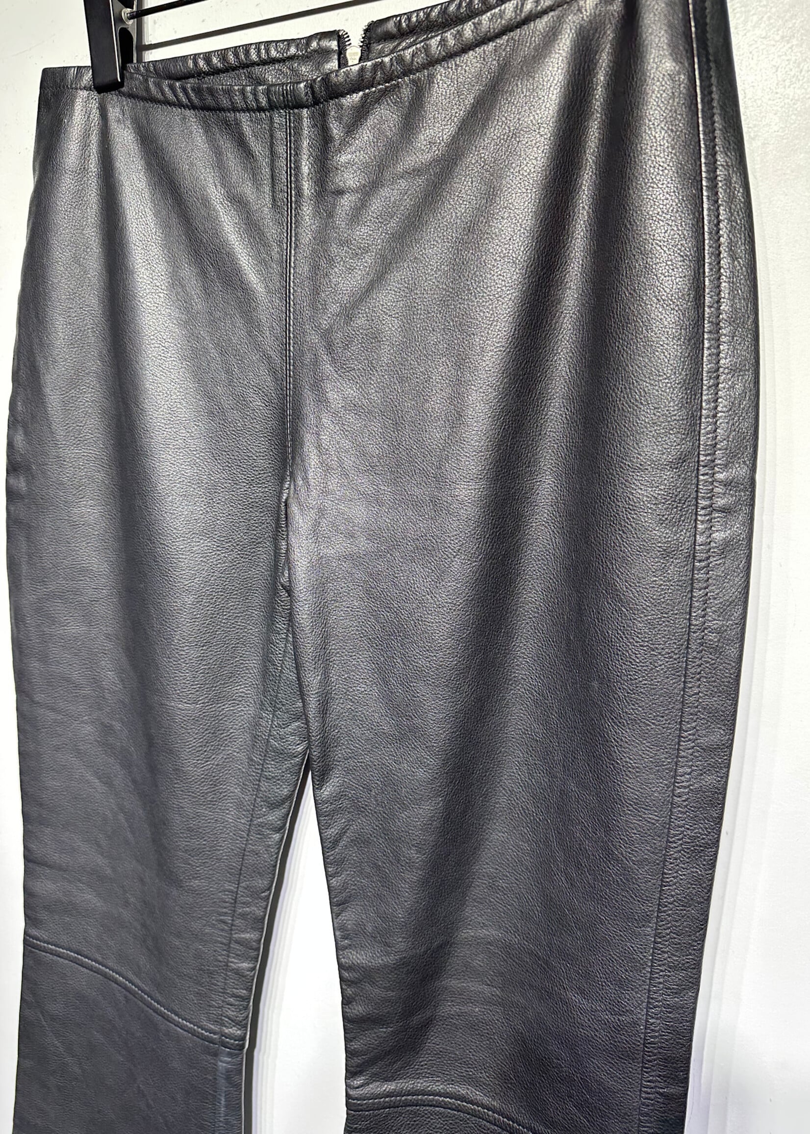 Polo Jeans Black Leather Flared Jeans Fem 29