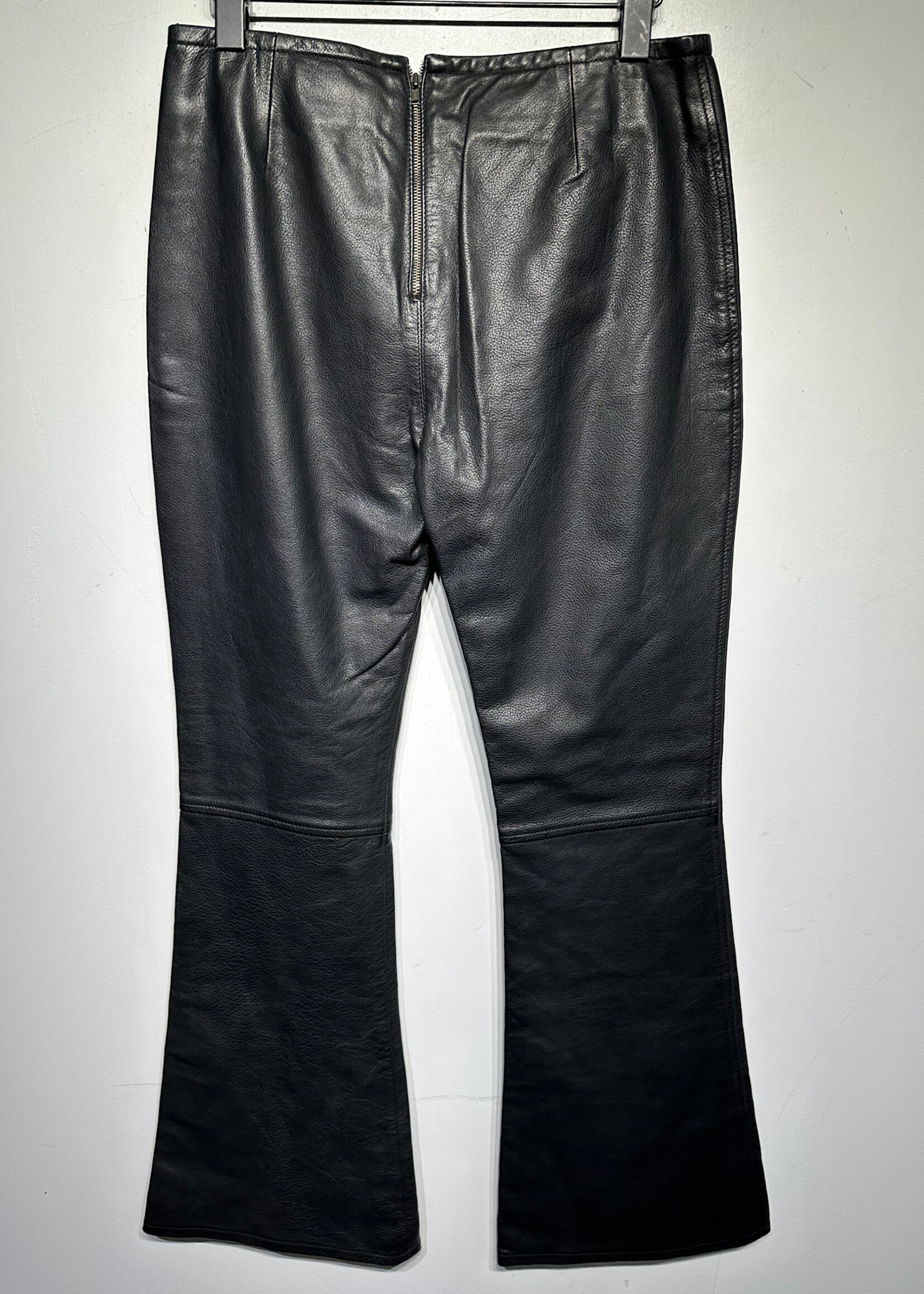 Polo Jeans Black Leather Flared Jeans Fem 29