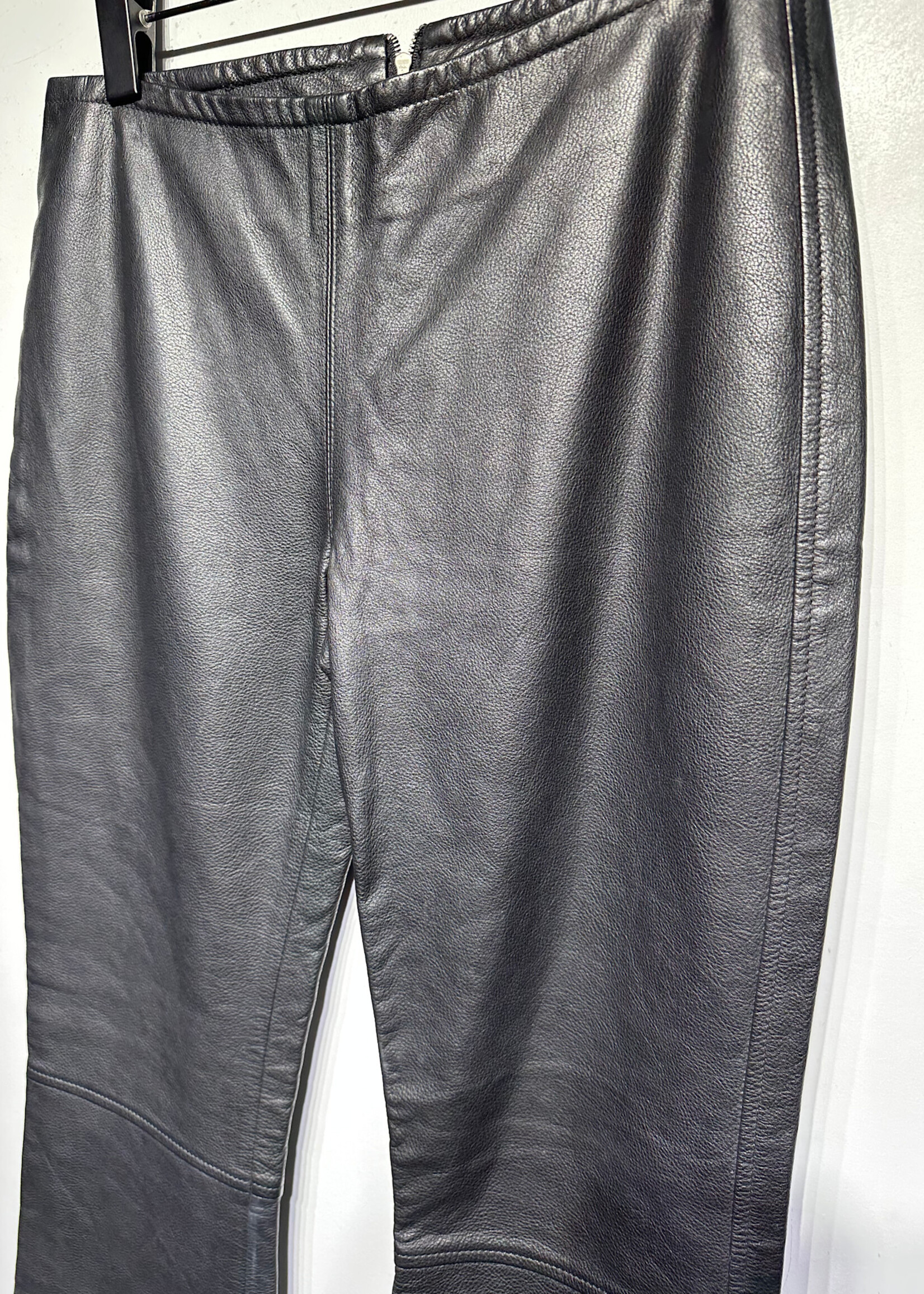Polo Jeans Black Leather Flared Jeans Fem 29