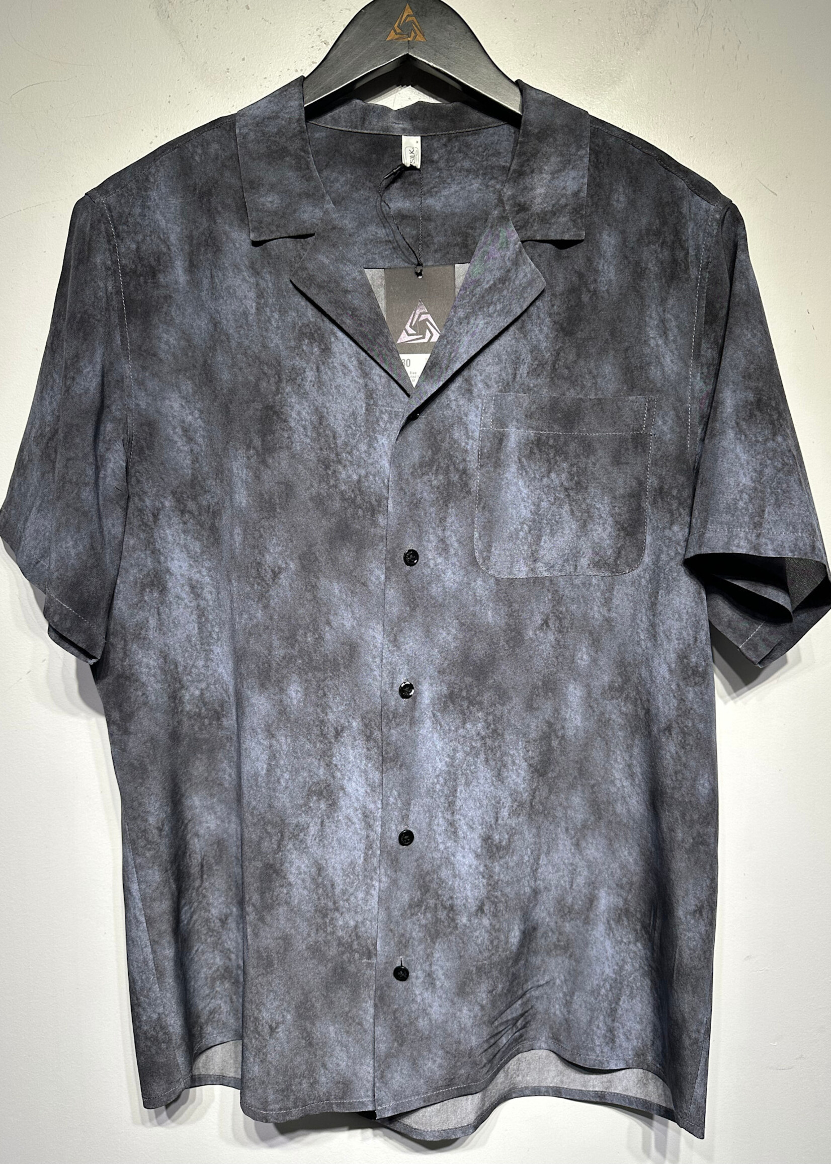 Lily Silk Blue Black Printed SS Silk BU M