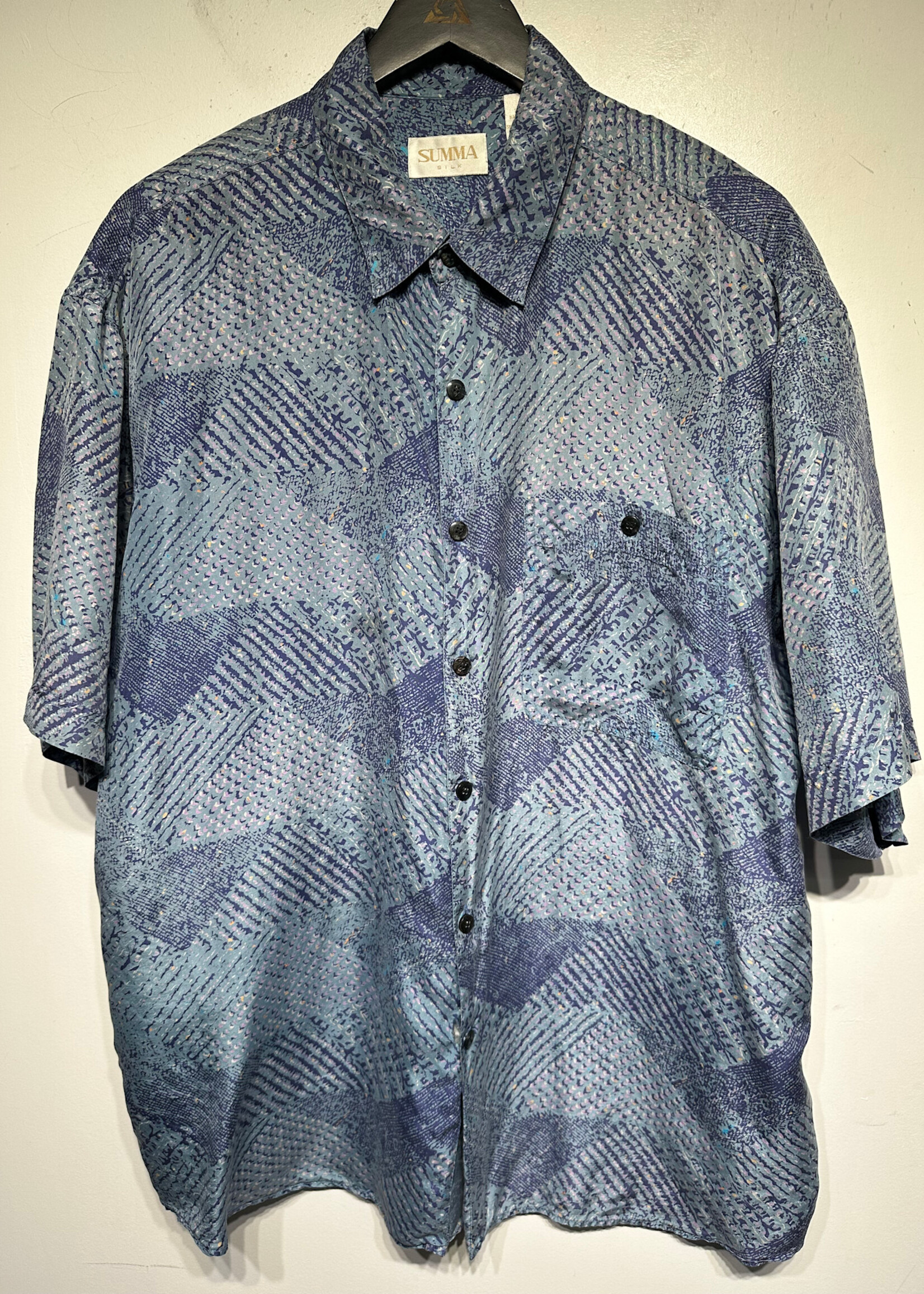 Summa Silk Blue Abstract Print SS B L